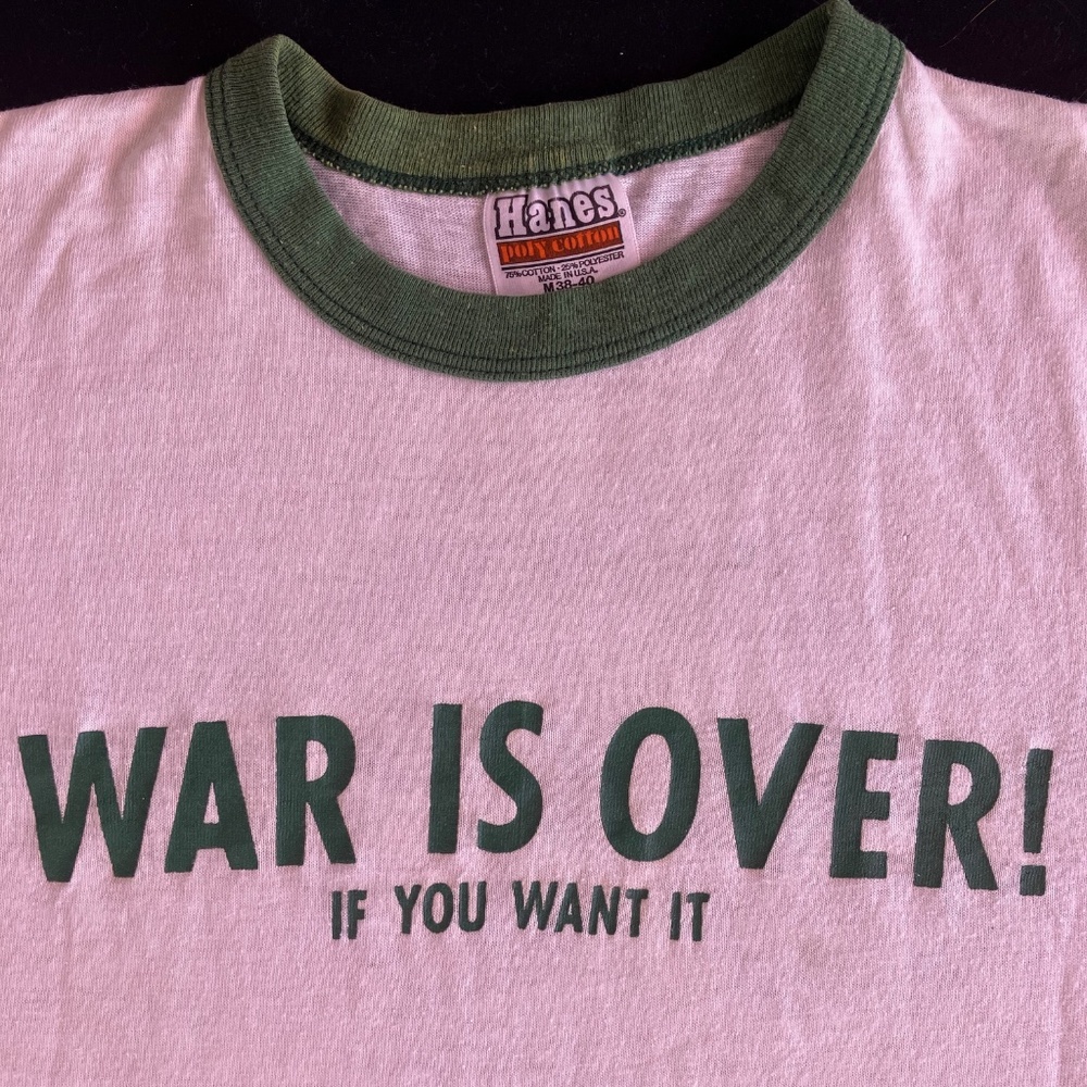 AUTHENTIC 1971 Vintage John Lennon Yoko Xmas Tee "WAR IS OVER IF YOU WANT IT" - Picture 3 of 5